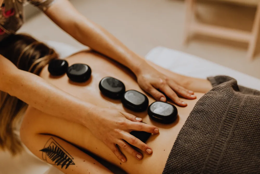 Hot stone massage treatment